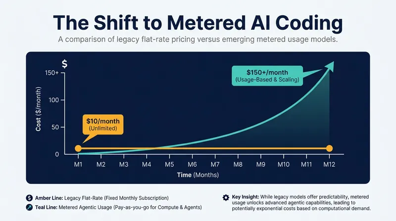 Heavy agentic workflows can cause metered AI billing to spike well beyond legacy flat-rate subscriptions.