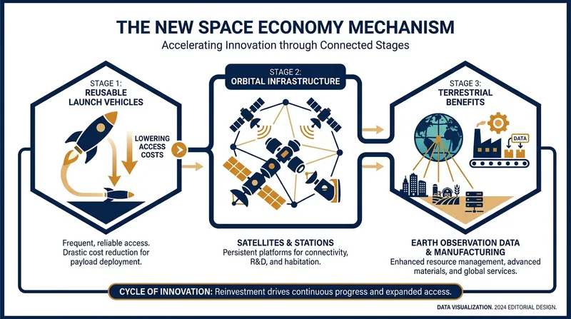 Lower launch costs serve as the foundation for a much larger ecosystem of orbital services.