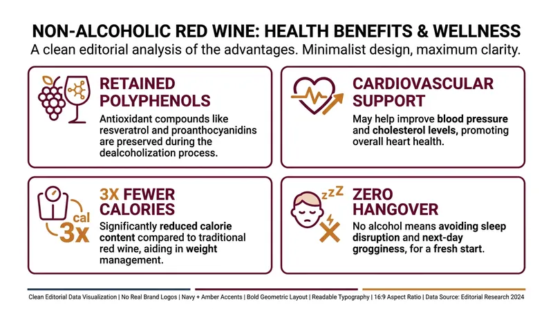 Because modern extraction methods preserve larger molecules, zero-proof red wines retain the antioxidants and cardiovascular benefits of traditional wine.