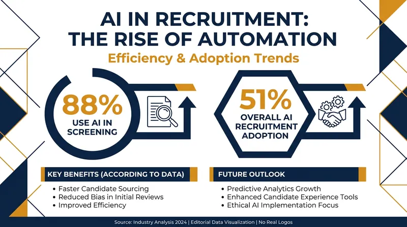 AI adoption in recruitment has surged, making automated screening a standard practice.