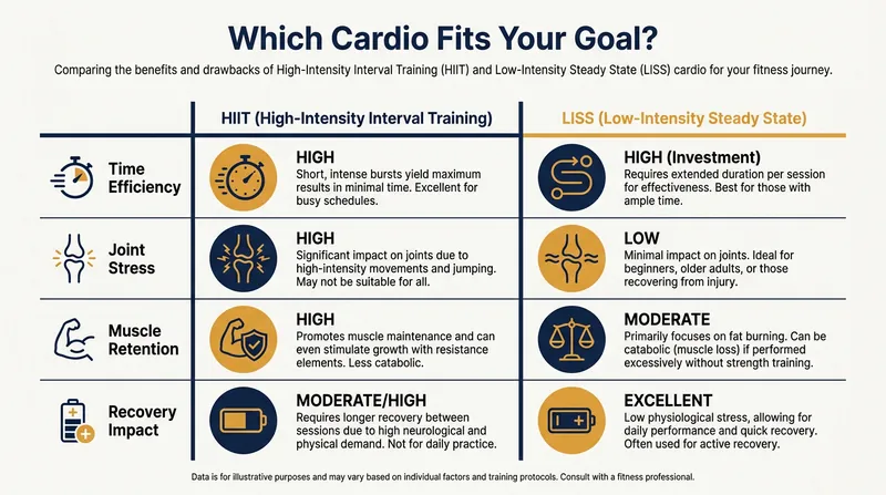 Matching the right cardio tool to your specific fitness goals and recovery capacity.