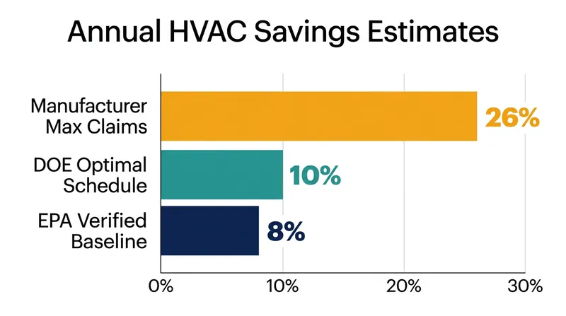 While marketing claims can reach 26%, the EPA requires a verified baseline of 8% savings to earn an ENERGY STAR rating.