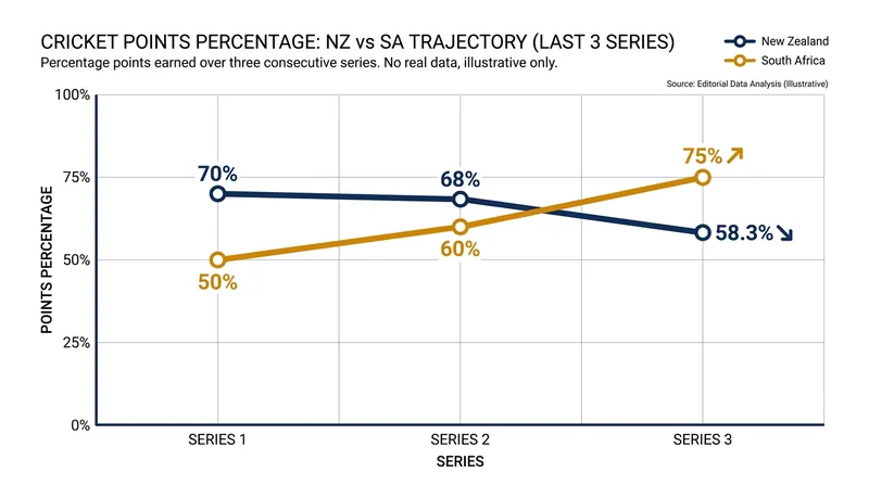 The contrasting fortunes of South Africa and New Zealand in the race for the top two.