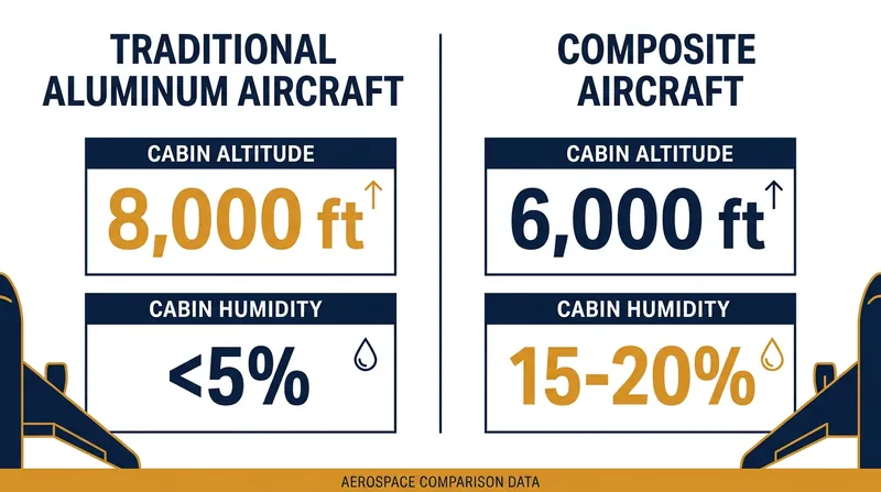 How carbon-fiber fuselages allow for a denser, more humid cabin environment.