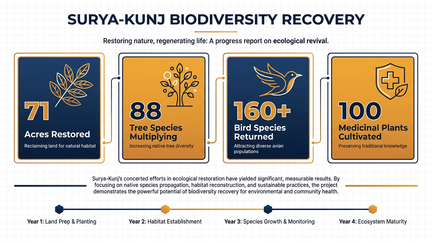 Three decades of community-led restoration have brought hundreds of species back to the hillside.