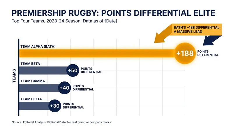 Bath's staggering points differential set them apart from the rest of the English Premiership.