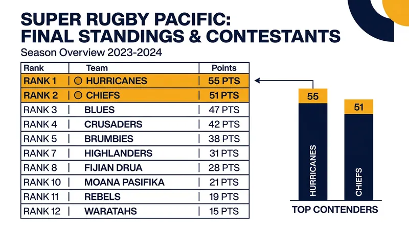 The Hurricanes and Chiefs dominated the Super Rugby Pacific regular season to secure home playoff advantage.