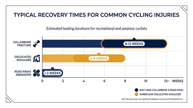 Typical recovery timelines for injuries sustained in the professional peloton.