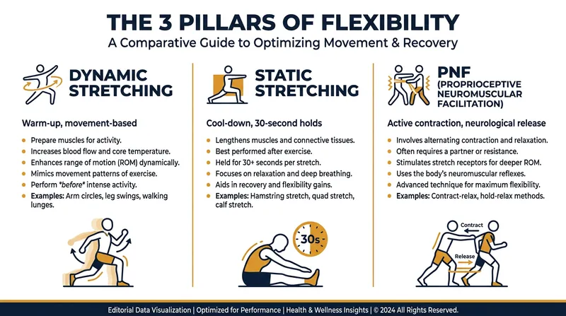 Different stretching protocols serve entirely different physiological purposes.