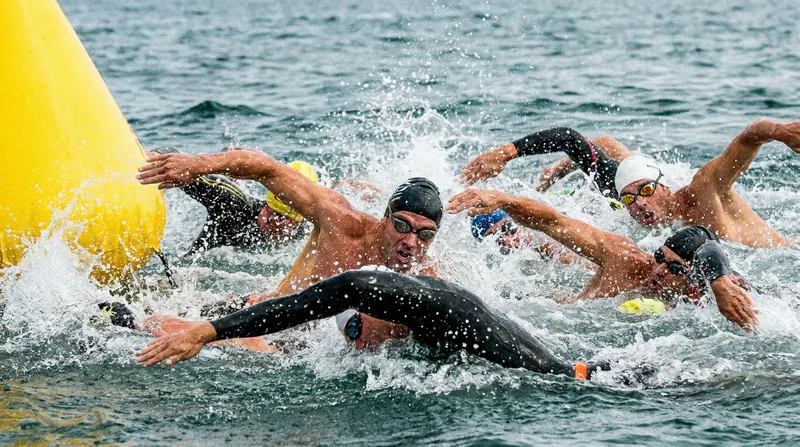 Tactical drafting and buoy turns will be critical in the decisive 10km marathon.