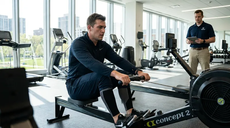 The indoor ergometer serves as a crucial, low-impact tool for athletes rebuilding their strength.