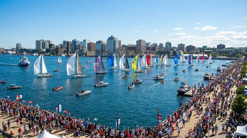 Halifax Harbour acts as a natural stadium, drawing tens of thousands of fans to the waterfront.