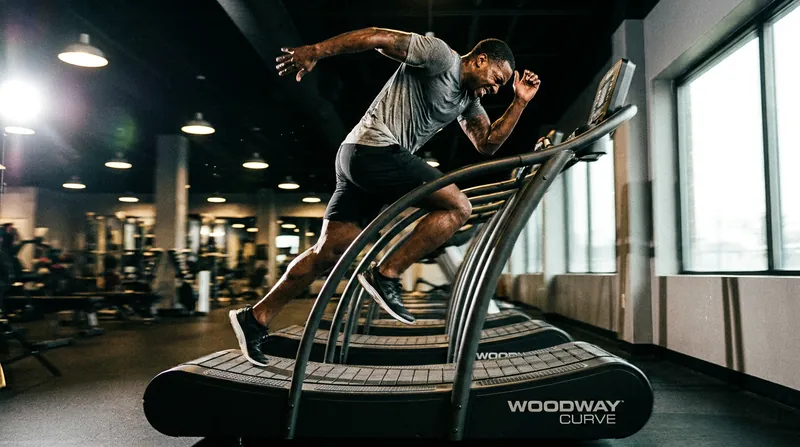 Without a motor to spool up, curved treadmills respond instantly to a runner's effort, making them ideal for sprint intervals.