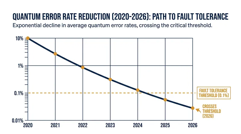 Error rates have plummeted over the last five years, finally crossing the critical threshold required for sustained computation.
