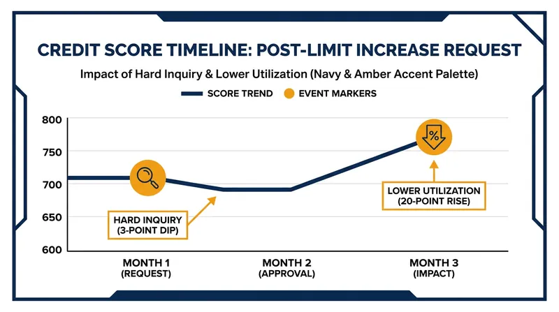 The short-term dip of a hard inquiry is usually outweighed by the long-term benefit of lower utilization.