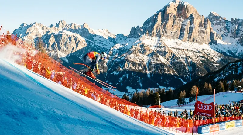 The downhill course in Cortina where the catastrophic crash occurred.