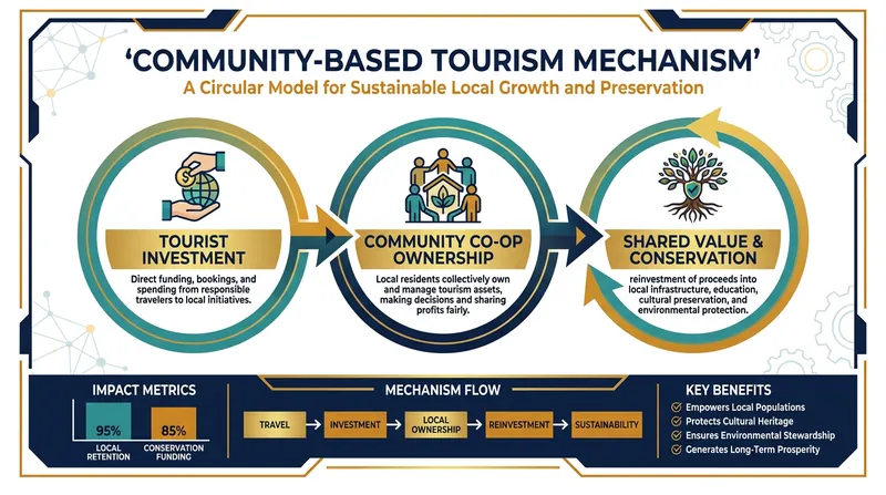 Unlike traditional extractive tourism, the CBT model creates a circular economy that directly funds local infrastructure and conservation.