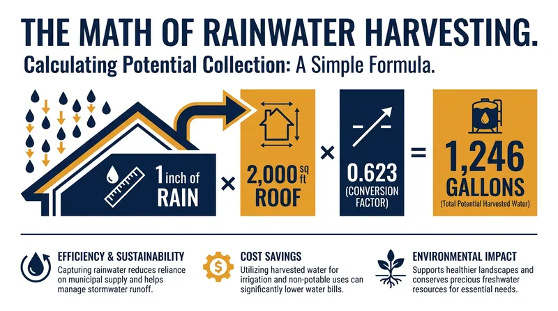 A single inch of rain on an average roof can yield over 1,200 gallons of usable water.