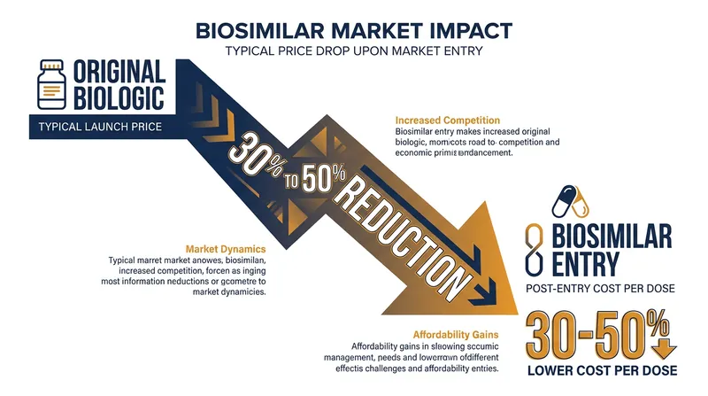 The introduction of biosimilars typically forces a significant reduction in market prices.
