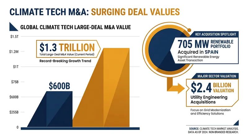 The scale of recent acquisitions highlights the massive capital flowing into the energy transition.