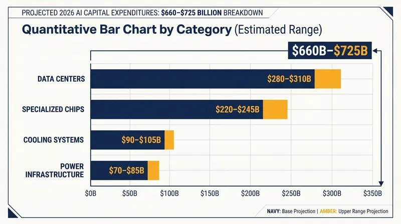 Projected capital expenditures highlight the massive physical costs of the AI transition.