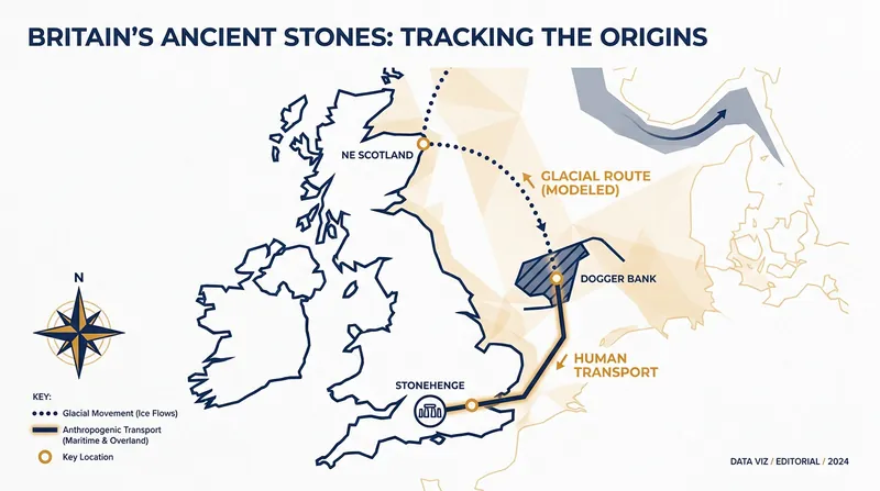 Computer models suggest glaciers may have moved the stone partway, leaving humans to complete the journey.