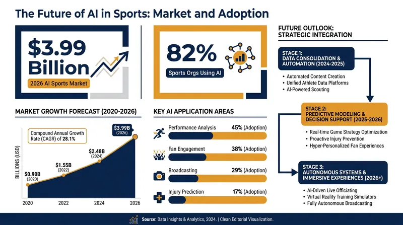 The artificial intelligence market in sports is experiencing explosive growth as teams race to adopt predictive models.