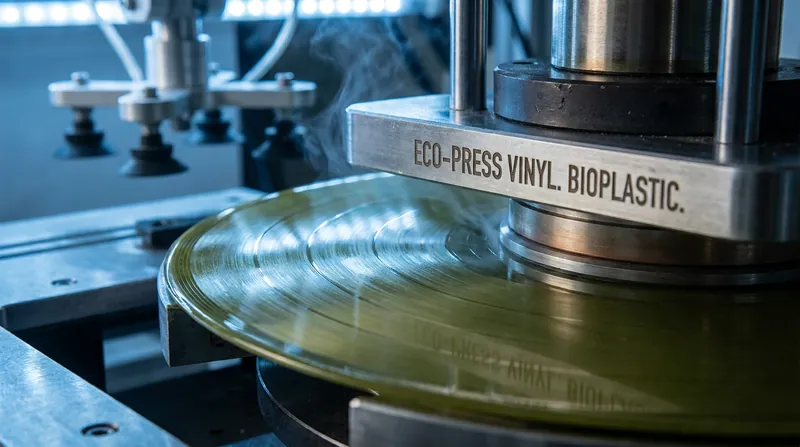 New bioplastic materials like Evovinyl are allowing the industry to decarbonize record pressing.