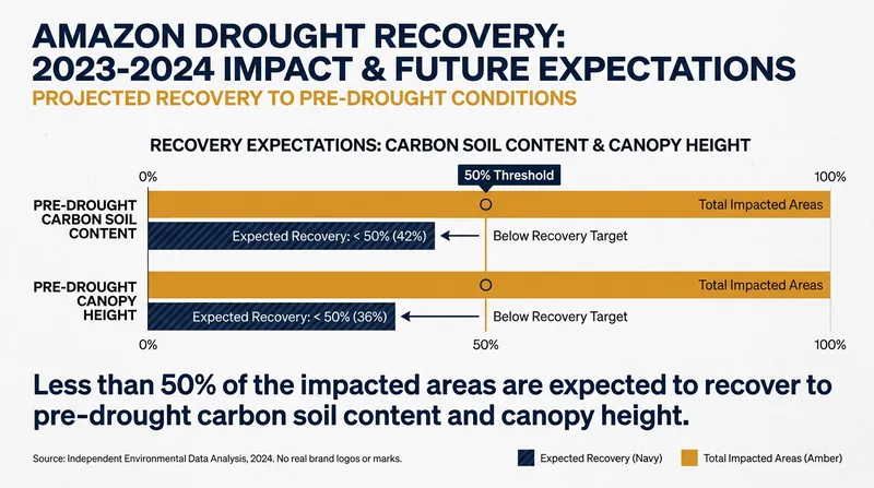 Less than half of the forest areas impacted by recent severe droughts are expected to fully recover.