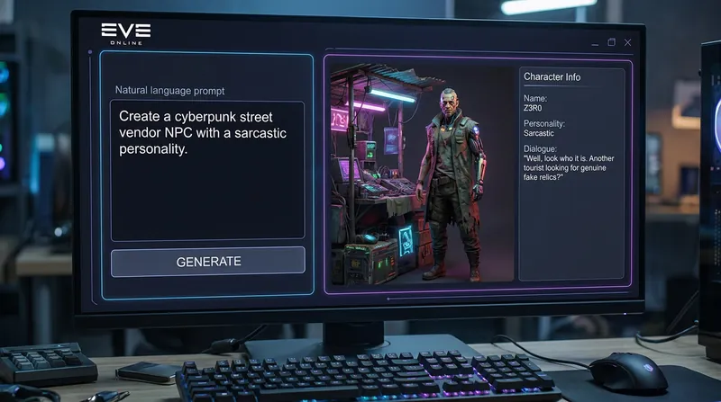 Text-to-game platforms allow creators to generate assets using natural language.