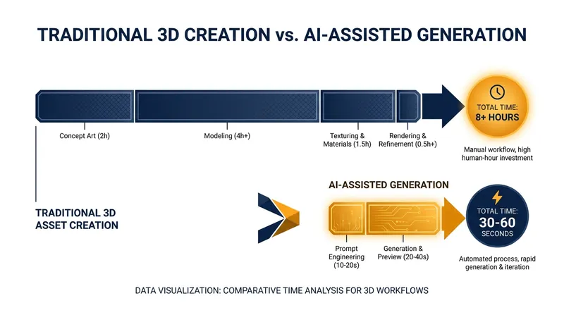 The collapse of the 3D modeling bottleneck.