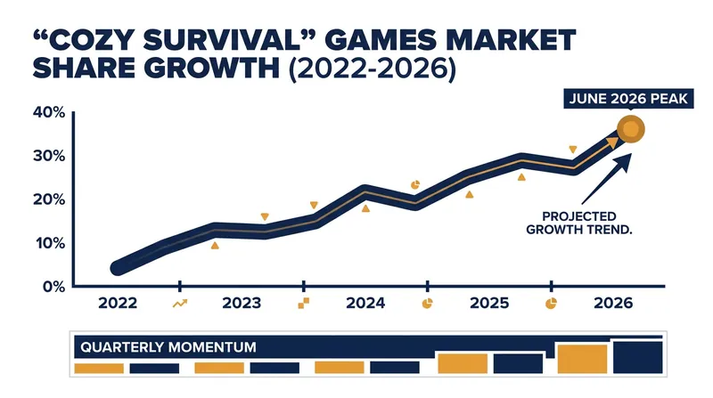 The market share for low-stress survival games has surged over the past four years.