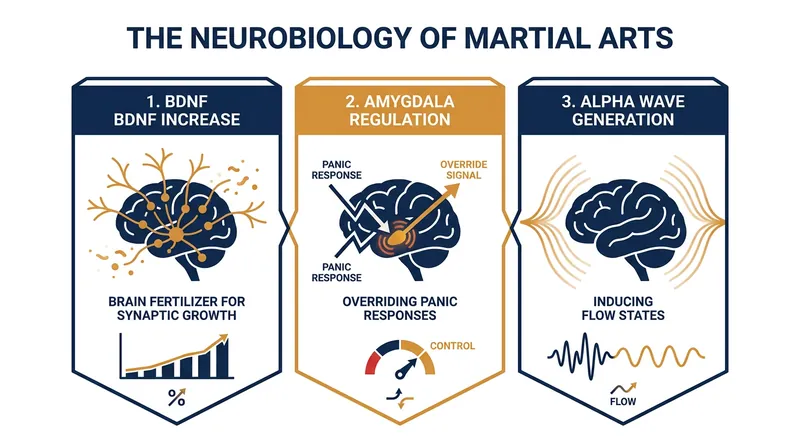 How complex movement and stress regulation physically alter brain chemistry.
