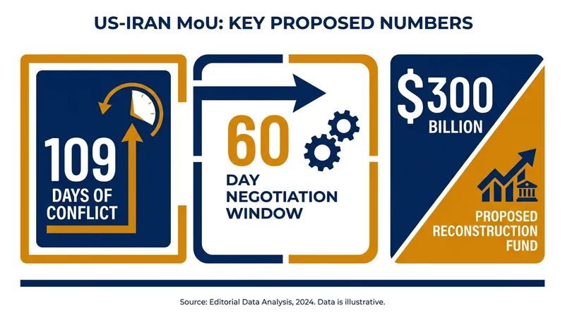 Key figures outlining the preliminary US-Iran peace framework.