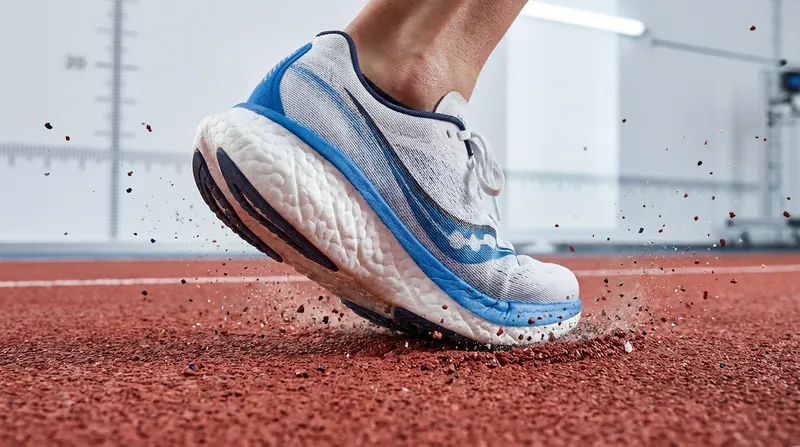 The ultra-soft foam compresses deeply upon impact, absorbing shock before springing back.