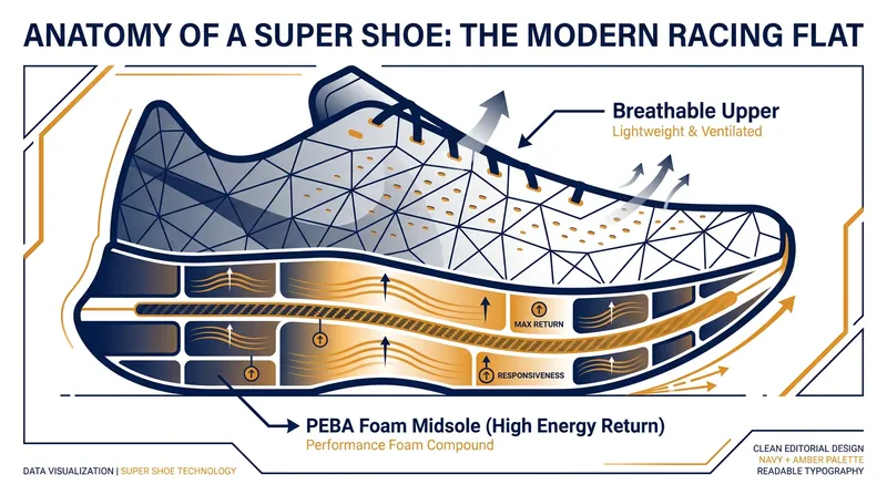 The anatomy of speed: how foam and carbon fiber combine to create a lever effect.