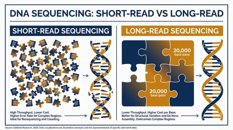 By reading DNA in segments up to 20,000 base pairs long, the new method makes it vastly easier to assemble a complete picture of the genome.