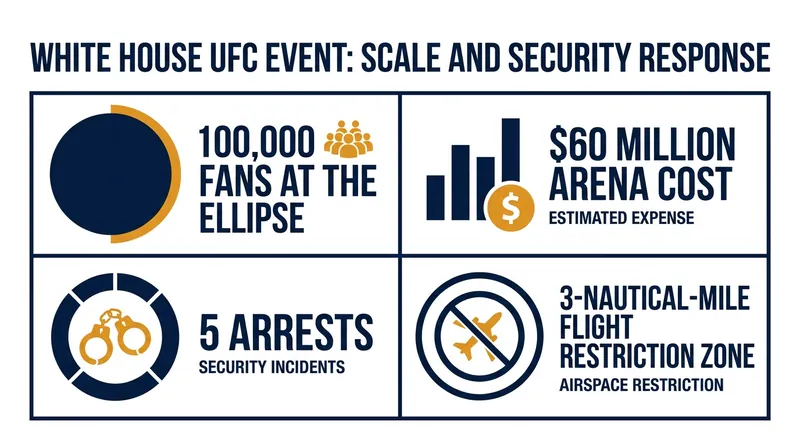 By the numbers: The scale and security of the UFC Freedom 250 event.