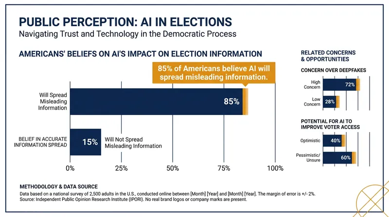 A vast majority of American voters expect AI-generated content to spread misleading information during the midterms.