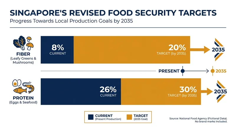 The revised 2035 targets focus on specific, achievable categories of food production.
