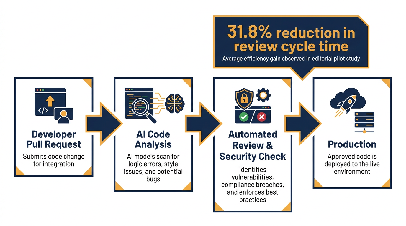 Enterprise studies show AI coding tools significantly reduce the time it takes to review and ship software.
