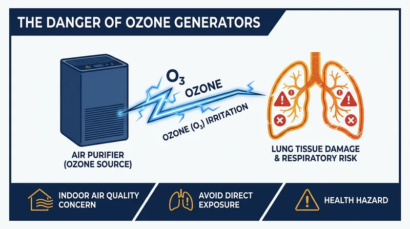 The EPA strictly warns against air purifiers that intentionally generate ozone, a known respiratory irritant.