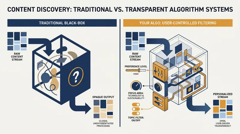 The new system inverts the traditional social media model by exposing feed levers to the end user.