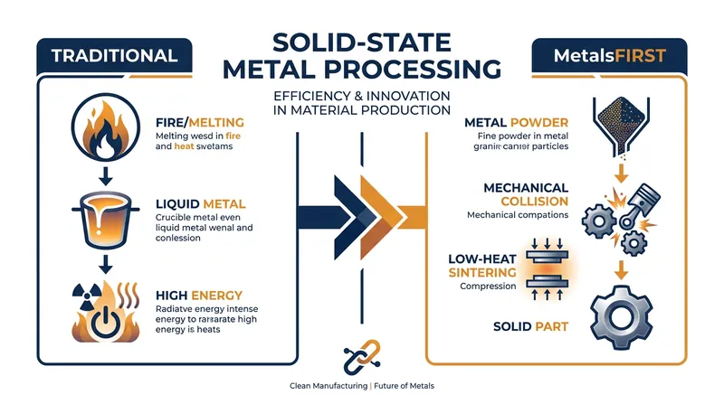 How mechanical alloying bypasses the thermodynamic constraints of melting.