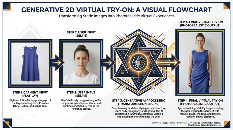 How modern 2D generative AI creates virtual try-on experiences without expensive 3D modeling.