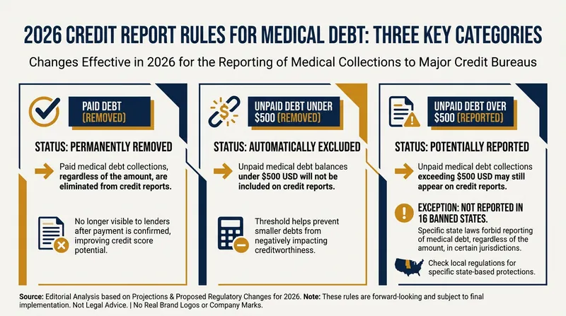 Voluntary changes by credit bureaus have removed roughly 70% of medical-debt tradelines.