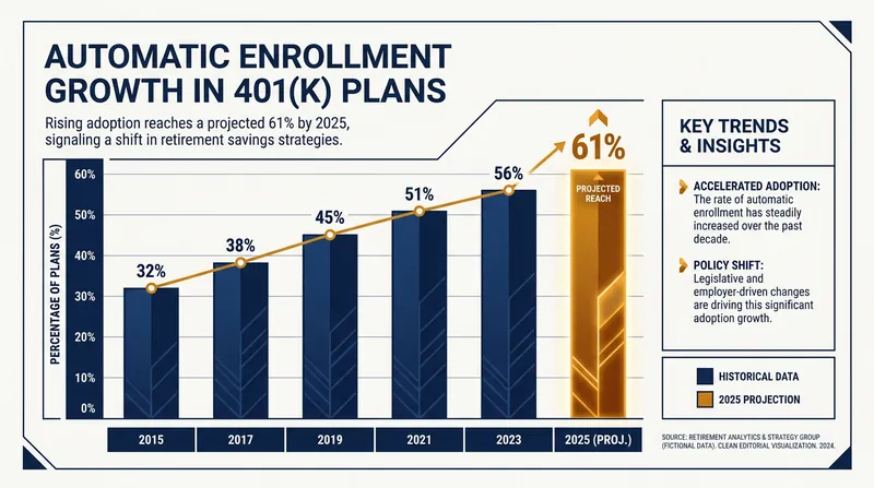 Automatic enrollment has become the standard for modern retirement plans, removing the friction of opting in.