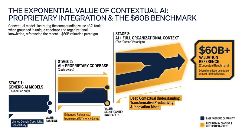 The market is placing a massive premium on AI tools that deeply integrate with proprietary organizational context.