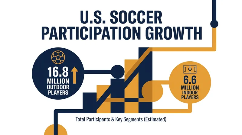 Outdoor soccer participation reached an all-time high of 16.8 million in 2025.