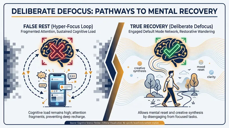 True recovery requires stepping away from screens and allowing the brain's executive function to completely disengage.